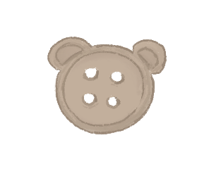 Bear Shaped button
